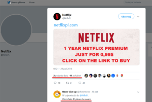 Informacja o promocji Netflix